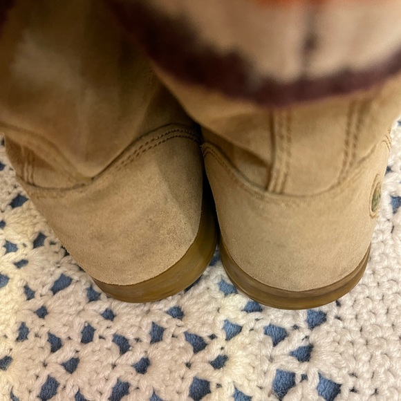 COACH Tatum Suede Rainbow Striped Leather Boots - Picture 6 of 10